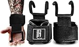 Lifting Hooks For Weight Lifting - Ideal Deadlift Straps with Hooks for Powerlifting - Padded Weight Lifting Gloves With Hooks - Wrist Straps With Hooks For Deadlifts, Pull-ups, Shrugs & Rows