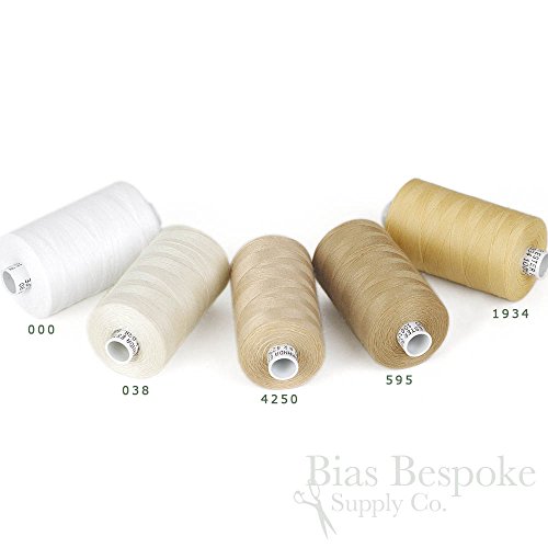 Hilo para coser Ester 80 100% poliéster 1094 yardas color tan miniatura 3