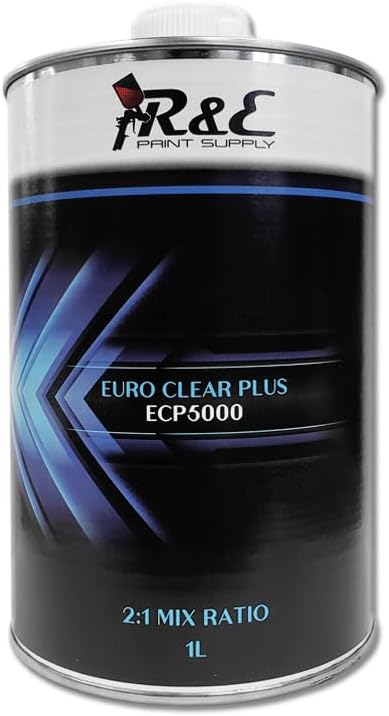 R&E Paint Supply Euro Clear Plus, High Solids 2K Urethane Clear Coat, ECP5000