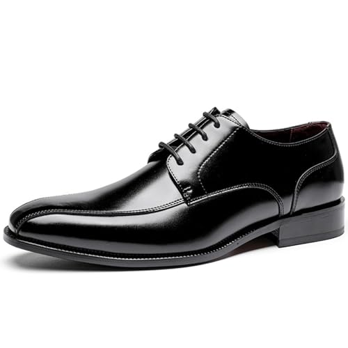 Men's Classic Business Derby Patent Formal Oxfords Comfortable Leather Comfortable Non-Slip Tuxedo Formal Dress Shoes