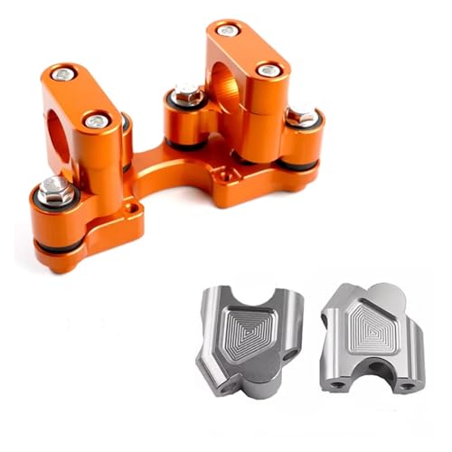 Rehausseurs de guidon pour CFMOTO 800MT MT800 2024 avec pontets de serrage orange et argent