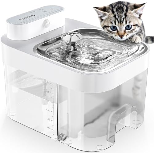 Cat Water Fountain, Wastewater Separation & No Filter Cotton, Pet...