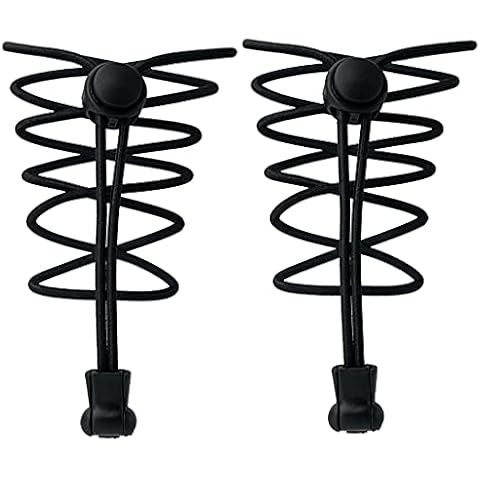 Sukmax Elastic No Tie Laces,100cm Elastic Shoe Laces No Tie Elastic Lock Shoelaces for Kids,Adults,Runners,Disabled (Black) Cover
