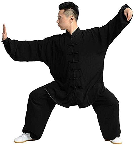 GZSLKSCD Conjunto de Traje de Entrenamiento de Tai Chi (Negro L)