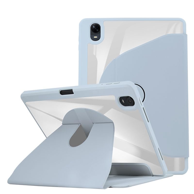 Protection Oppo Pad 11 2022 avec support rotatif 360 et fente pour stylet bleu