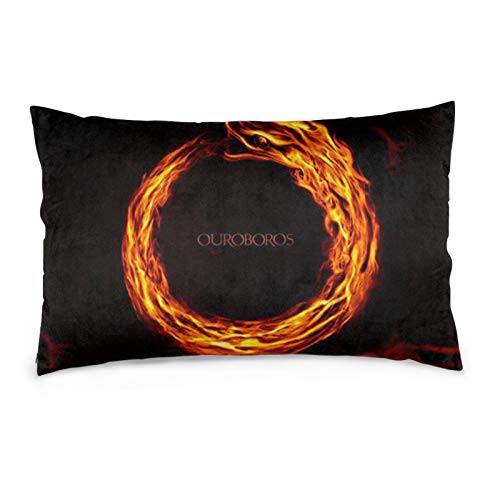 ウロボロス 枕カバー 人気 高級感 ピローケース おしゃれ 上品 寝具 ジッパー 洗える やわらか 枕 防ダニ 抗菌 防臭 抱き枕