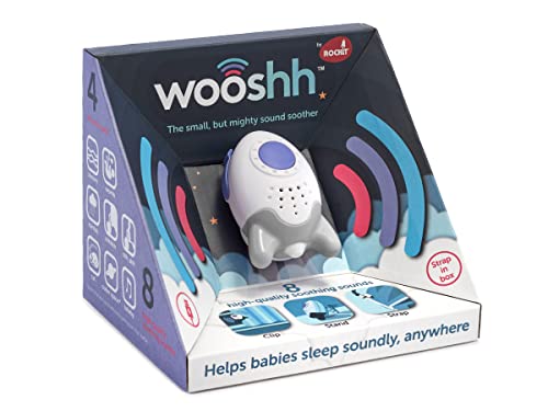 Image of Wooshh by Rockit. Portable Rechargeable Baby Sleep-aid Sound Machine 8 Calming Sounds 4 Volume Levels- All Night Mode- White Noise for Adults, Kids & Baby