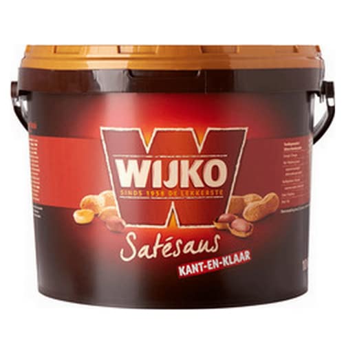 Sauce satay Wijko prêt à l'emploi en seau de 10 kg pour restauration