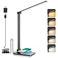 Desk Lamp, LED Desk Lamp, Desk Lamp for Home Office, Dimmable Desk Light, Desk Lamp with USB Charging Port, Office Lamp, Small Desk Lamps, Study Lamp, Reading Light, Table Lamp