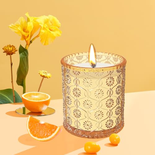 TTRWIN Scented Candle Gift for Women, Orange Home Scented, 7Oz Natural Soy Wax Candles, 50h Long Burning, Aromatherapy & Stress Relief, Decoration for Christmas, Birthday, Mother's Day - Image 5
