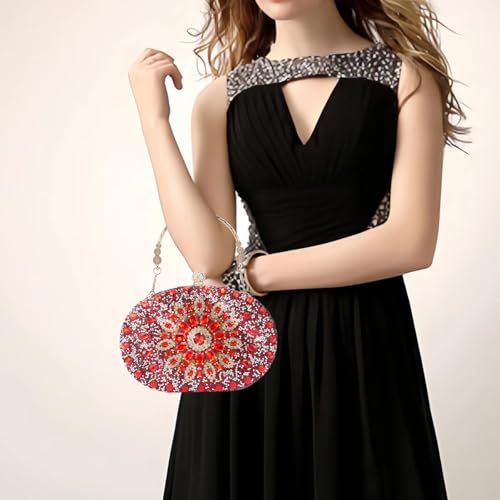 Image of Sparkly Women's Evening Clutch Purses Rhinestone Bag Luxury Handbags For Weddings Formal Prom Party