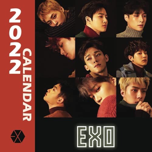 EXO Calendar 2022: EXO OFFICIAL Calendar 2022-2023.EXO planner with Monthly Tabs and Notes section to decor your wall, desk - EXO monthly square ... Exclusive - photos Music Singer Celebrity.16