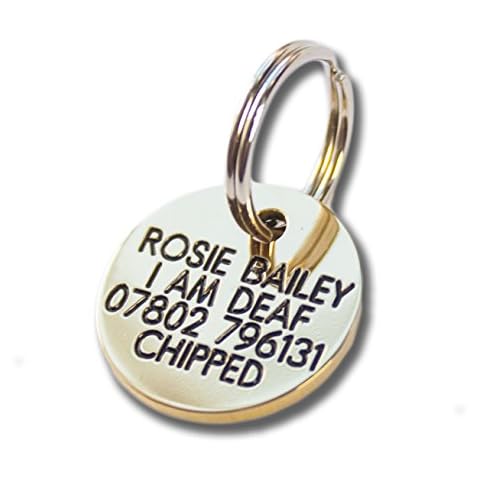 Deeply Engraved Solid Brass 21mm Circular Dog tag Cover