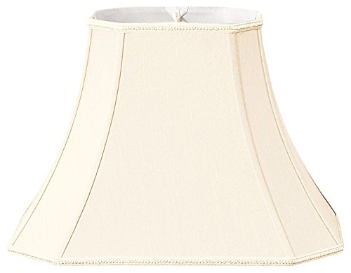 Royal Designs Rectangle Bell w Cut Corners Designer Lamp Shade, Eggshell, (7 x 9) x (12 x 18)13