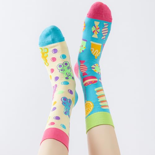 Image of 2 Pairs Cartoon Animal Crew Socks Fun Cotton Mid Calf Socks for Women