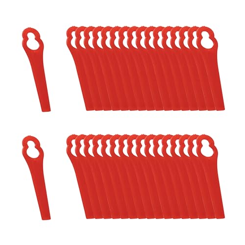 DmDoyy 50 Stück Ersatzmesser Rasentrimmer, Rasentrimmer Messer, Rasentrimmer Zubehör, Kunststoff Trimmer Kantenschneider Messer Rasentrimmer Zubehör Für Rasenmäher