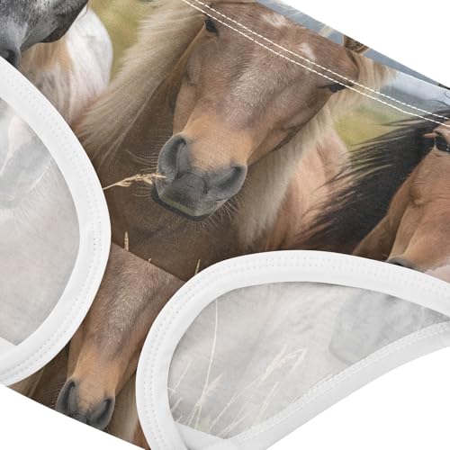 Cotton Toddler Girls Underwear Horses Grassland Cute Girl Panties Cute Fancy Briefs Girls Undies 2t4