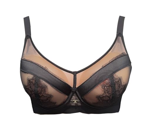 BIMEI Schwarzer Netz-Taschen-BH für Brustformen