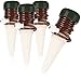 com-four® 4X cône d'arrosage, cône d'argile avec Tuyau comme Distributeur d'eau Goutte à Goutte en Vacances, système d'arrosage Automatique pour Plantes d'intérieur et Fleurs (4 pièces - Marron)