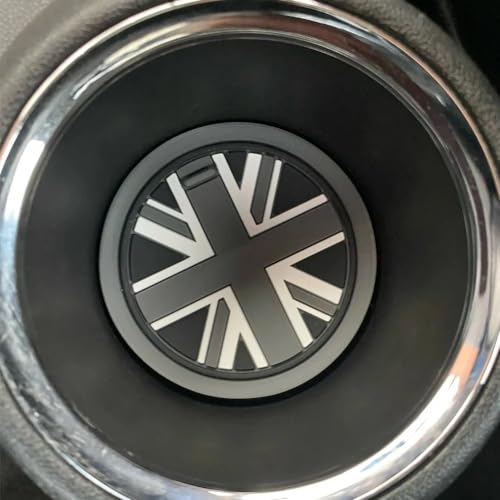 Mini Cooper R55 R56 R57 Portavasos Gris Union Jack 3 piezas miniatura 2