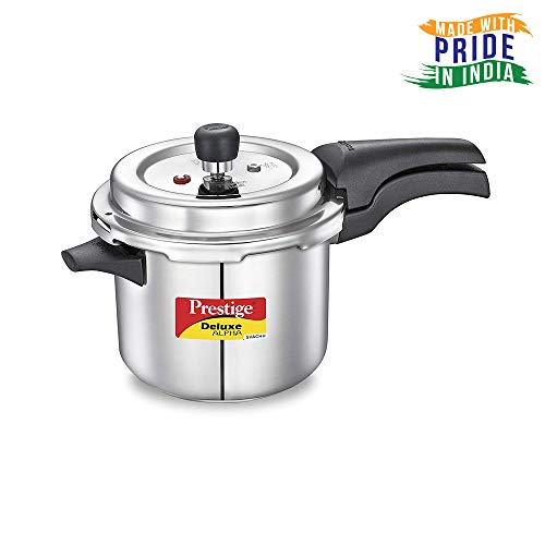 Image of Prestige Svachh Deluxe Alpha 3.5 Litre Stainless Steel Pressure Cooker & Prestige Svachh Deluxe Alpha 5.5 Litre Stainless Steel Pressure Cooker
