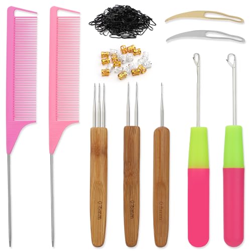 kgxulr Crochet Hooks for Hair,5 PCS Hair Crochet Hook, 2
