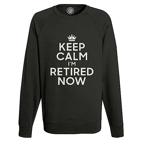Idée Cadeau Retraite Sweat Shirt Homme Keep Calm Humour Angleterre pour un Collègue
