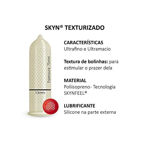 Kit Preservativo Skyn Texturizado c/ 15 Un + Lenços Umedecidos Skyn 40 uni.