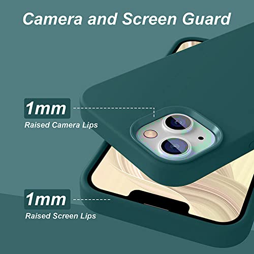 Image of LIRAMARK Liquid Silicone Soft Back Cover Case for Apple iPhone 13 Mini (5.4 Inch) (Pine Green)