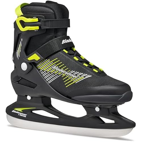 Bladerunner Ice by Rollerblade Igniter Men's Adult Ice Skates, Black and Lime