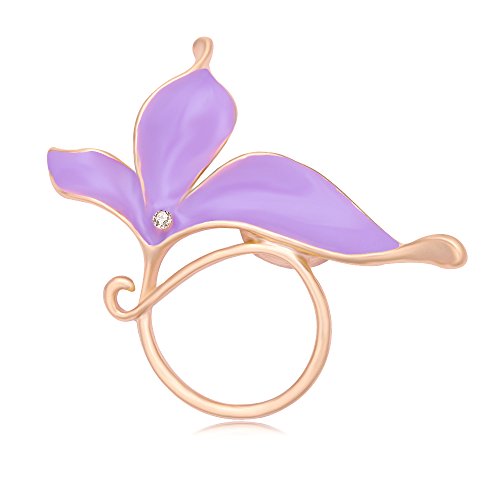 Image of Lovely Enamel Flower Magnetic Clip Eyeglass Holder Brooch Custom Jewelry
