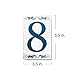 Kantu 2113030 Aragon Ceramic Tile Address Number 8, 3.5 in. x 5.5 in., Blue, Each