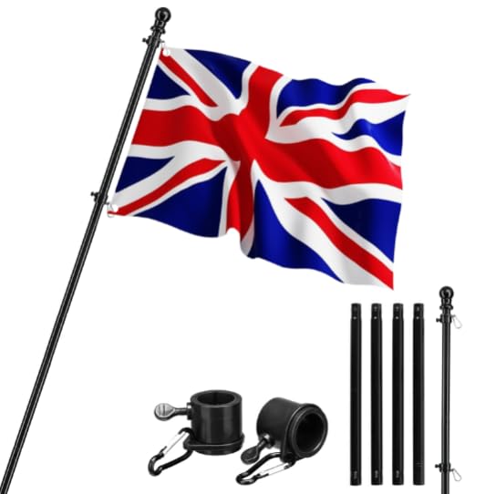 1.8M/6FT Telescopic Flag Pole with Tangle-free 360 Rotating Rings Flag Pole Kit Sectional Flag Pole Kit Stainless Steel Flagpole Handheld Portable Flagpole for Tour Guide Festival Teaching Pointer