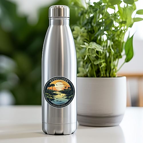 Image of Everglades National Park Sticker - Waterproof Vinyl Decal for Car Bumper, Laptop, Luggage, Water Bottle, Wall, and Window, Size - 3'' X 3''
