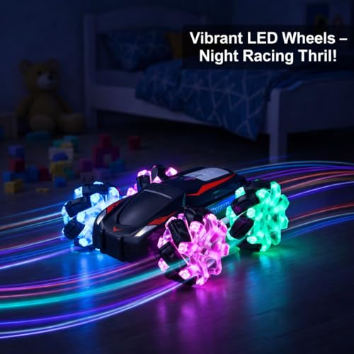 Image of 4x4 RC Rechargeable Remote Control Drift Stunt Car Toy 4WD | 360 Rotating | Dual Sided Climbing | High-Speed Tumbling | 360 Rotation| Remote Control Car for Kids