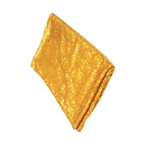 Nappe pailletée dorée polyester Mobestech pour sublimer une table de fête