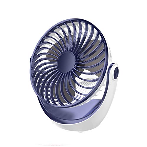 Baceyong Universal USB skrivbordsfläkt med USB-laddning, 360° svängbart uttag och luftrenare fläkt för körning, hem, arbete, sömn, mörkblå