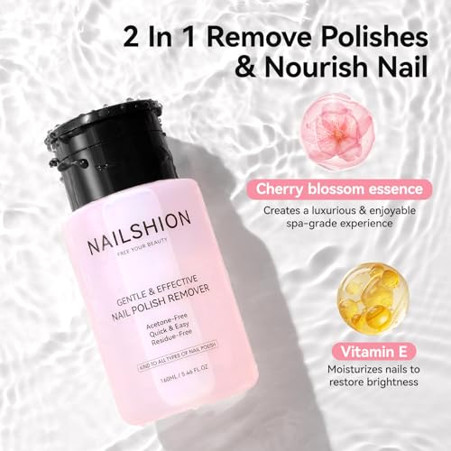 Image of Nail Polish Remover, Non-acetone, 3-5s Quick Removal, Pump Design