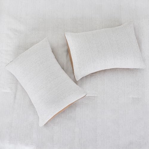 Image of Modern Threads Hunter Gray Jacquard Comforter Set - 5 Piece Heathered Light Gray Bed Set with Decorative Pillows & Shams, Textured Soft Bedding for All Seasons, Queen