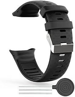 WIIKAI Armband Ersatzarmbänder kompatibel für Polar Vantage V Silikon Ersatz Uhrenarmbänder.(Schwarz)
