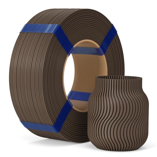 Image of ELEGOO PLA Basic Refill Filament 1.75mm Cocoa Brown 1KG, 3D Printer Filament No Spool Dimensional Accuracy + /- 0.02mm, 3D Printing PLA for Reusable Spool Refilling