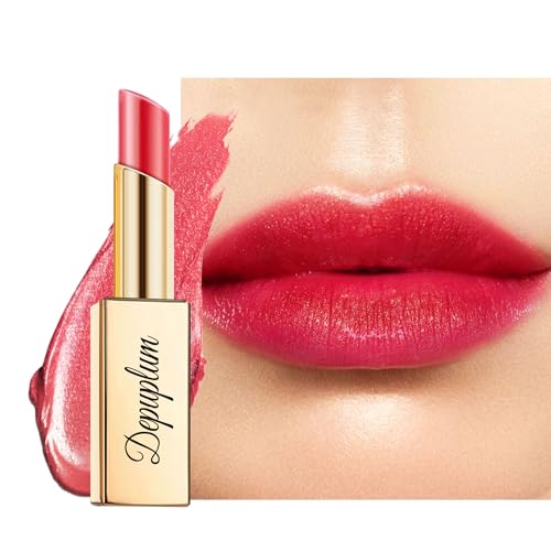 Image of Depuplum Red Lipstick Moisturizing for Women Shimmer Tinted Lip Balm Hydrate Nourish Raspberry Lip Gloss Vegan& Cruelty Free Lip Makeup, ZG108 Passion