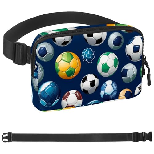 Sac banane de football multicolore pour le sport et les sorties