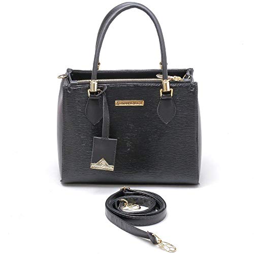 Kit Bolsa Baú com Carteira Feminina Amanda Brazil Preto