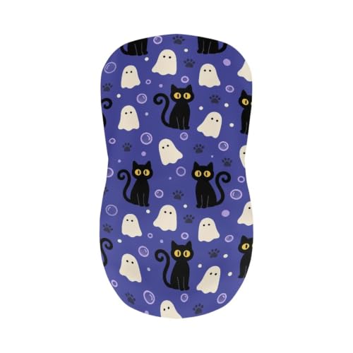 Image of Black Cat Washable Bar Seat Covers for Anti-Scratches Spills Chair Cover with Barstool Covers Slipcovers with Back, 2 Pack
