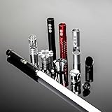 Kyberlight Customizable Lightsaber Rechargeable Multi-Color Smooth-Swing Flash-on-Clash Multiple Sound Fonts (Black Hilt Master Pack)
