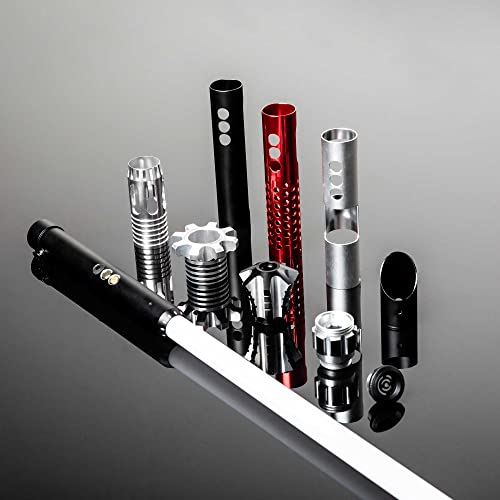 Kyberlight Customizable Lightsaber Rechargeable Multi-Color Smooth-Swing Flash-on-Clash Multiple Sound Fonts (Black Hilt Master Pack)