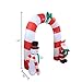 Impact Canopy Inflatable Outdoor Christmas Decoration, Santa Snowman Arch, 8 Feet Tall