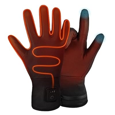 TemHot Thin Heated Glove Liners for Women and Men, Electric Rechargeable Winter Warm Heated Gloves for Fishing, Hiking, Ski, Riding, Cycling