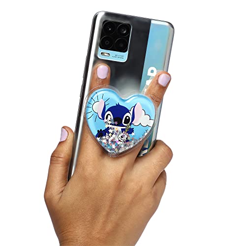 Image of Cute Anime Mobile Holder Grip Stand for Phones Selfie Holder for Smartphones, Designed for Kids and Teens. [ Gel Inside ]-(Model - Stitch Heart)